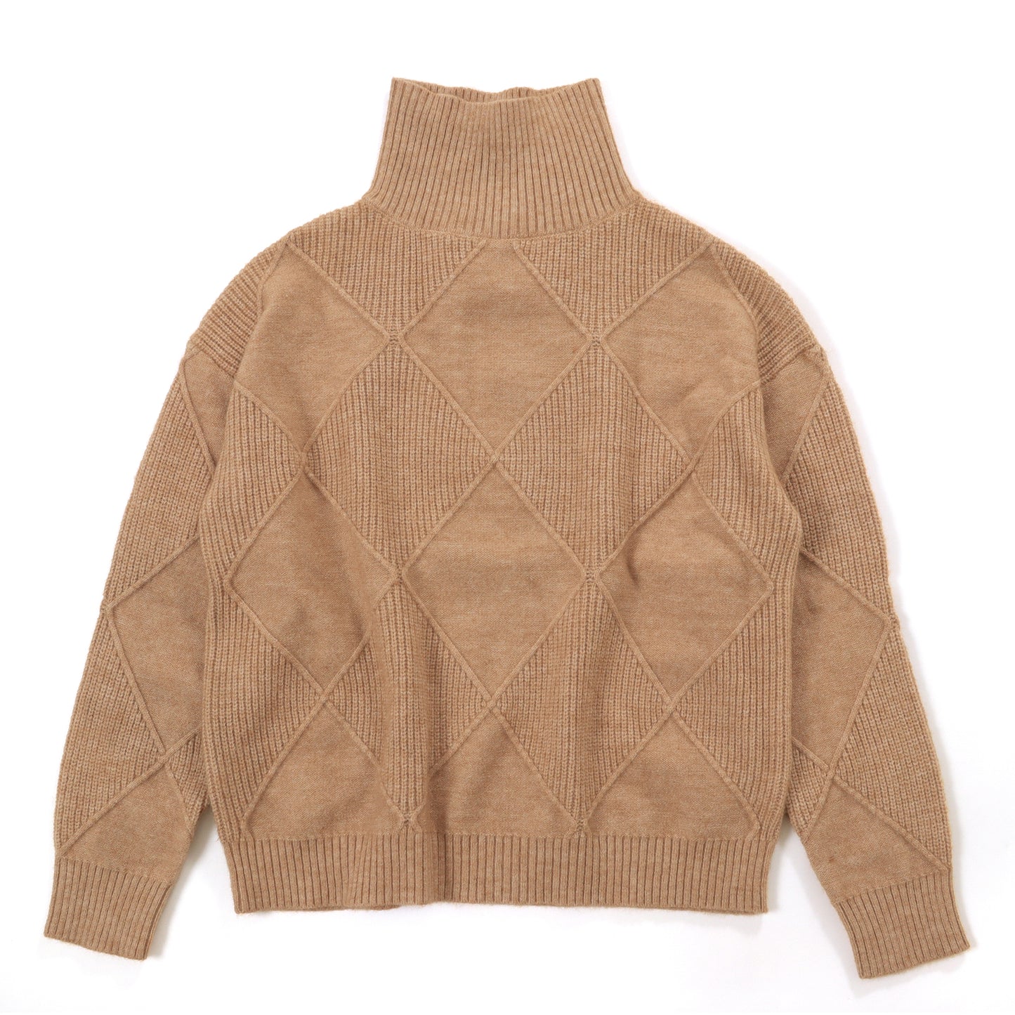 Knit/ダイヤ柄ハイネックニットトップス ST/No.27789