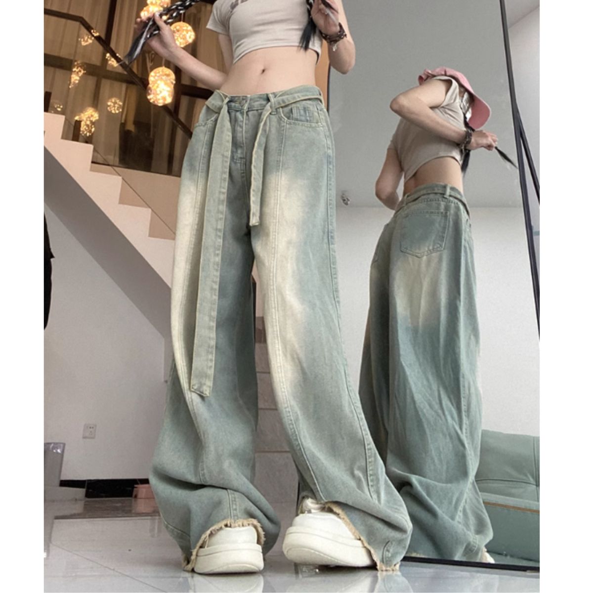 Pants/ローウエストワイドデニムパンツ ST/No.27940