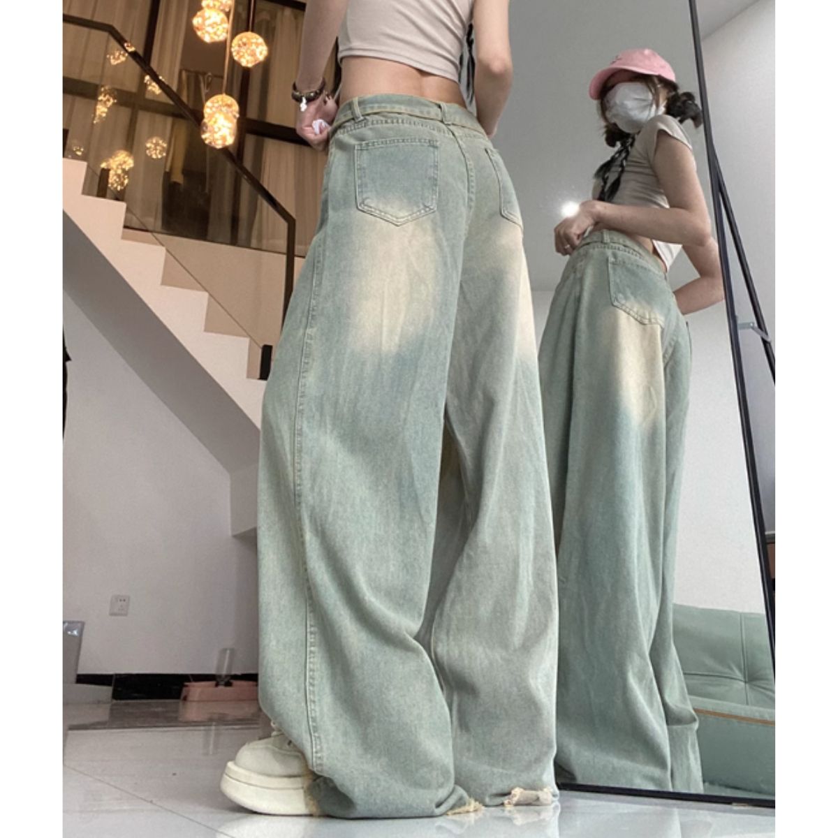 Pants/ローウエストワイドデニムパンツ ST/No.27940