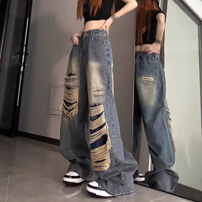 Pants/ダメージデニムワイドパンツ ST/No.27983