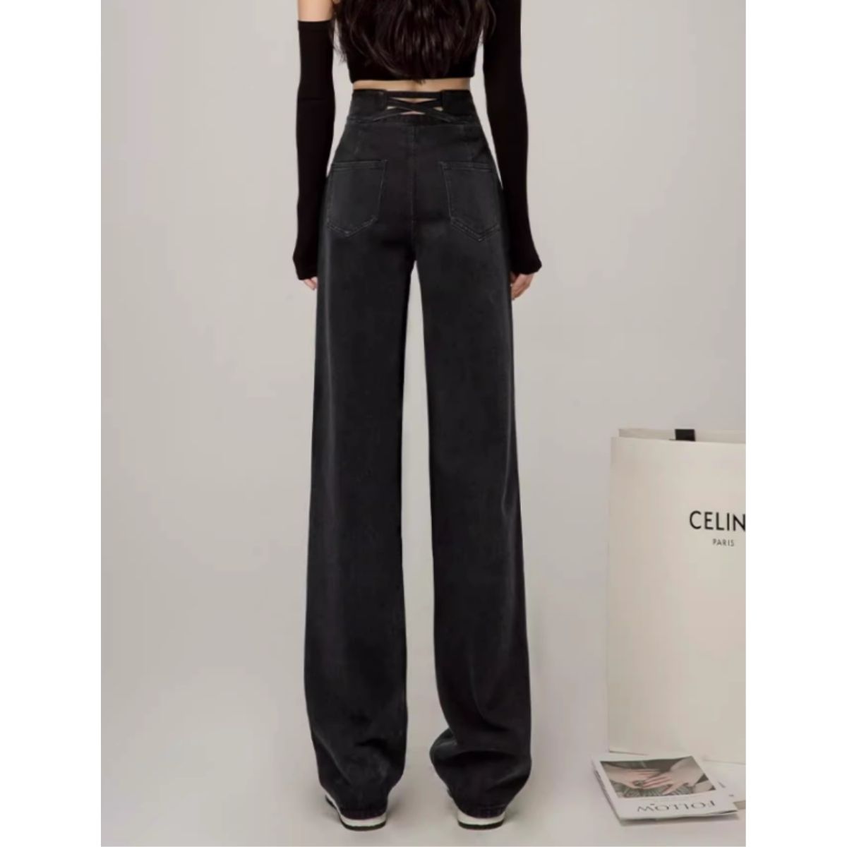 Pants/編み上げハイウエストロングパンツ ST/No.27991