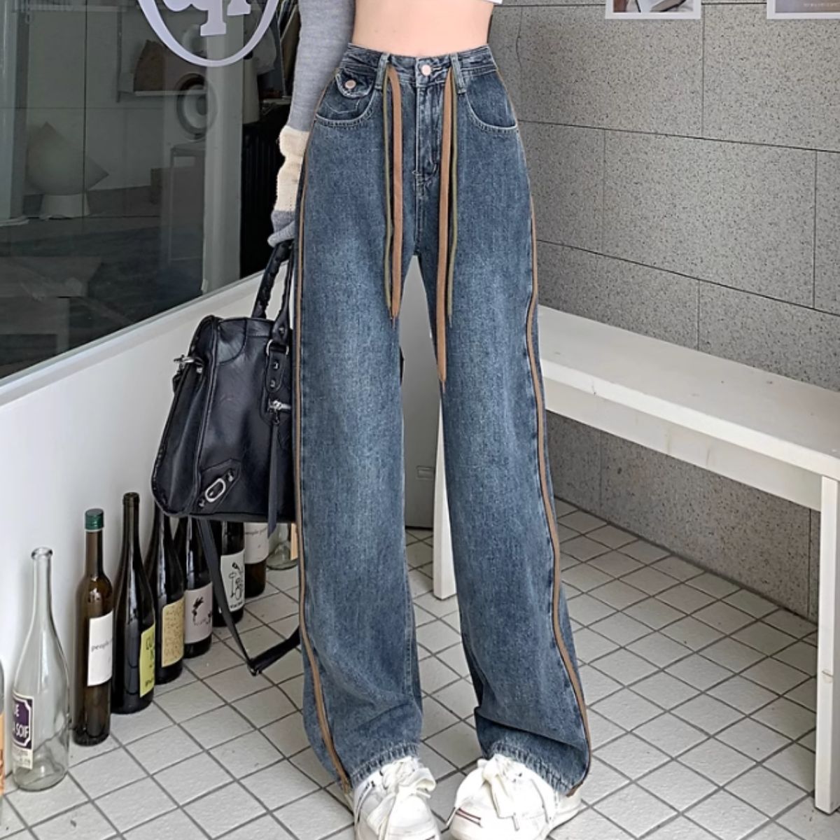 Pants/サイドラインデニムワイドパンツ ST/No.27992