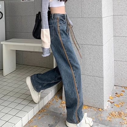 Pants/サイドラインデニムワイドパンツ ST/No.27992