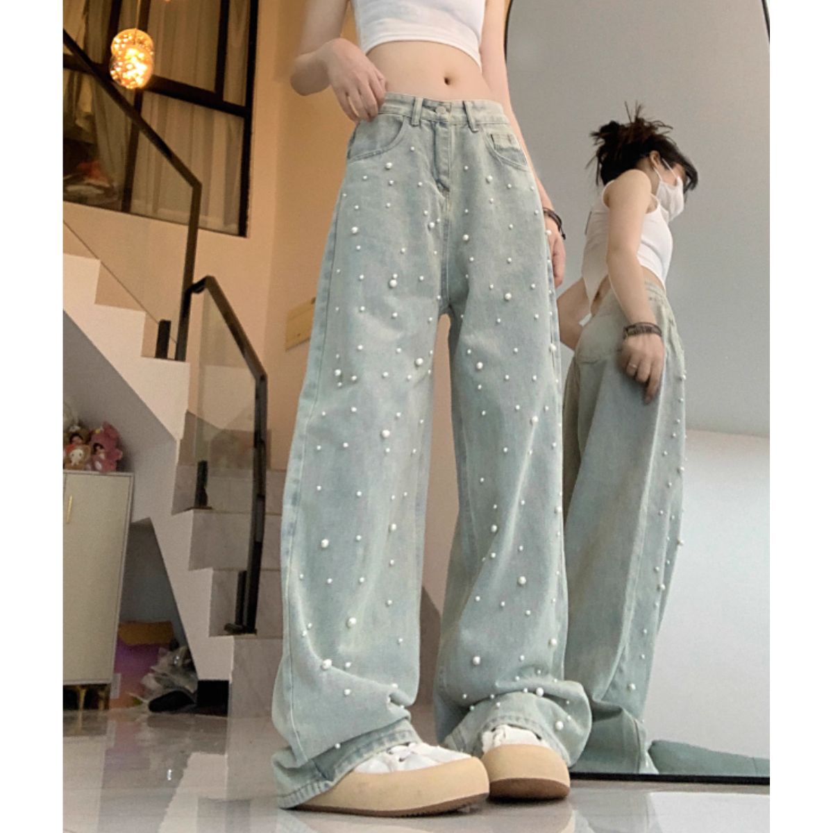 Pants/パールデニムワイドパンツ ST/No.27993