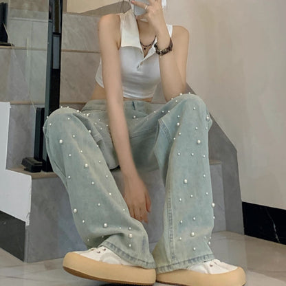 Pants/パールデニムワイドパンツ ST/No.27993