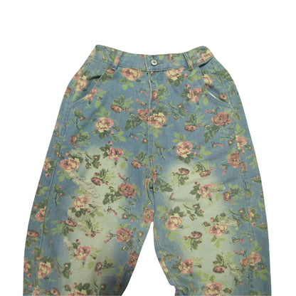 Pants/レトロフラワーデニムワイドパンツ ST/No.27995