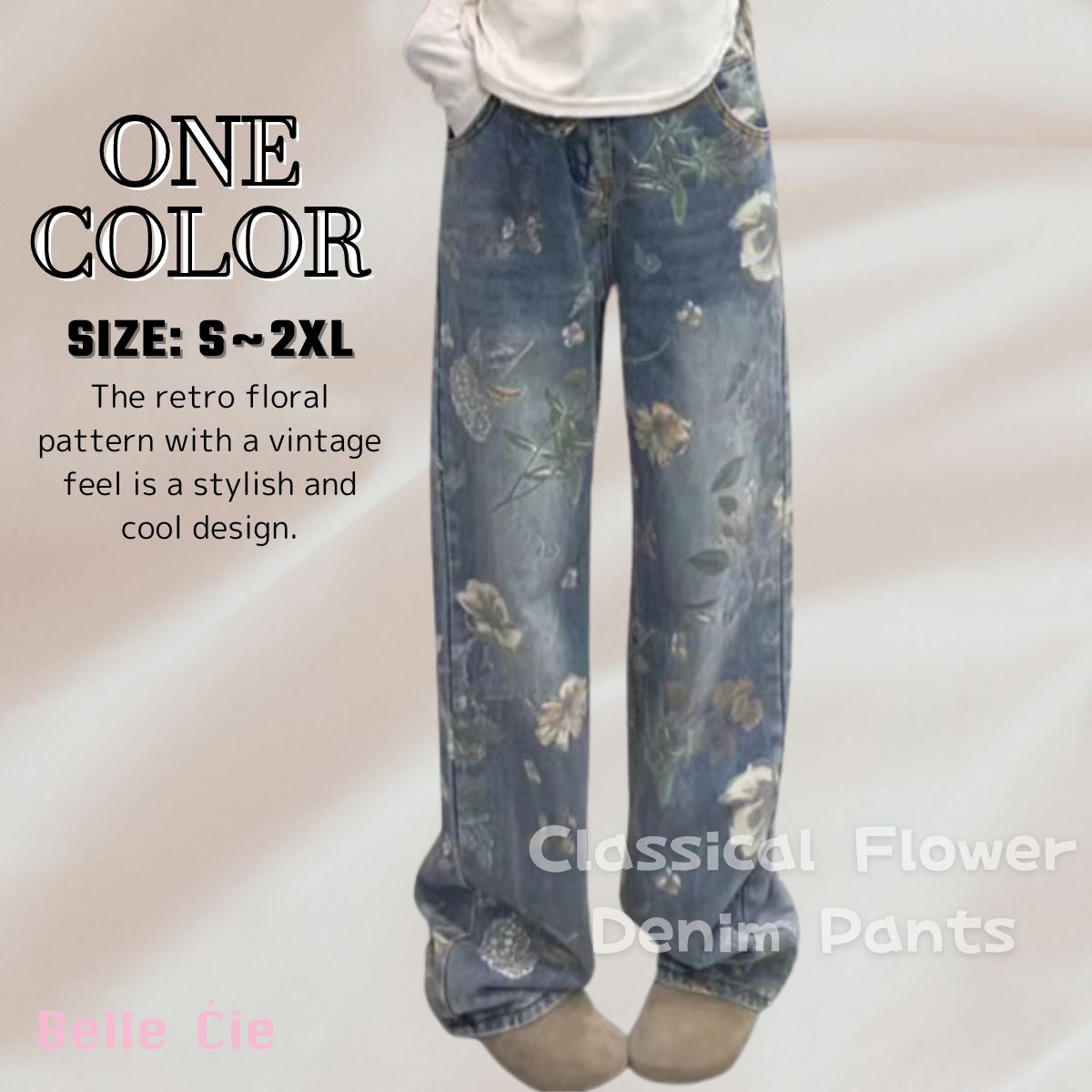 Pants/クラシカルフラワーワイドパンツ ST/No.27996