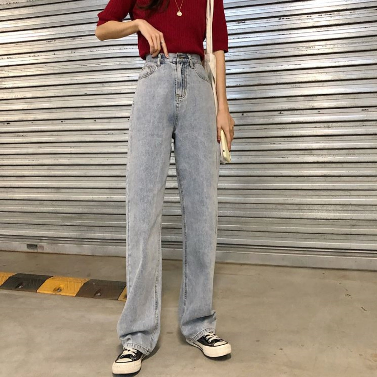 Pants/バックレースアップワイドジーンズ ST/No.27190