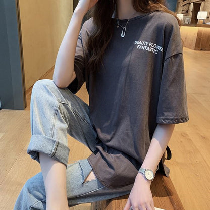 Tops/ ラウンドカット ショートスリーブTシャツ ST/No.27251