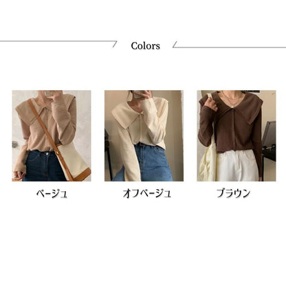 Pullover/ ラッフル衿トップス ST/No.27213