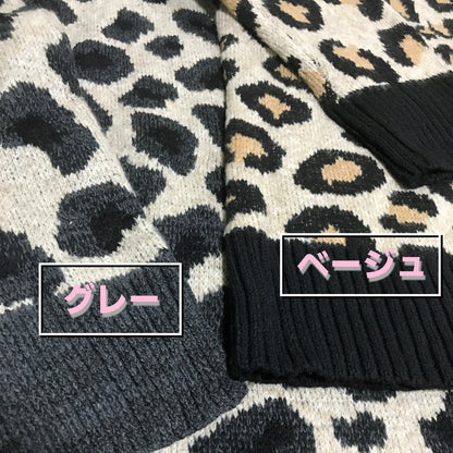 Knit / レオパードニットプルオーバー ST/No.27223