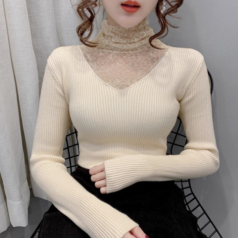 Knit/レースハイネックニット ST/No.27586 – Belle Ćie