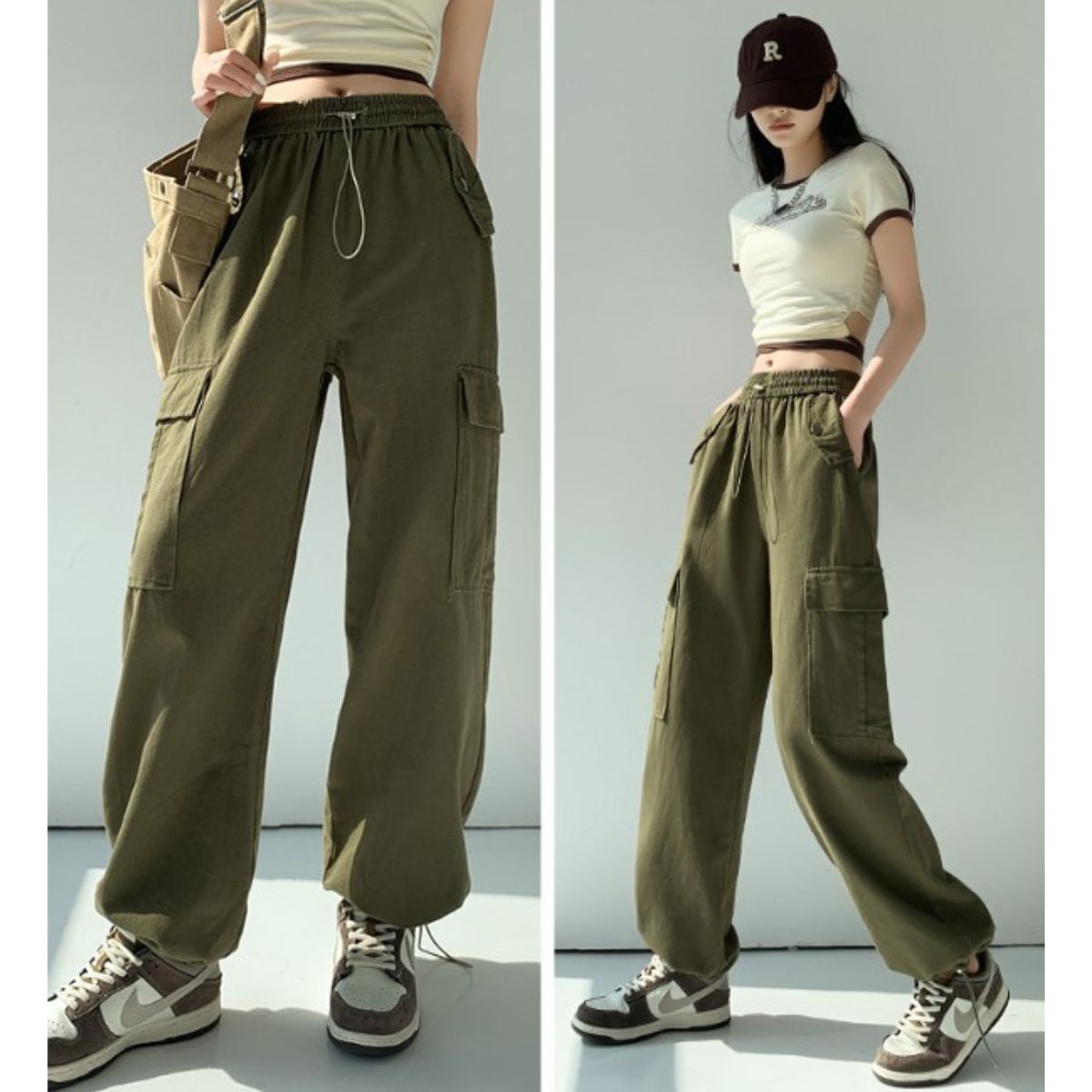 Pants/ドロスト紐ワイドカーゴパンツ ST/No.27729