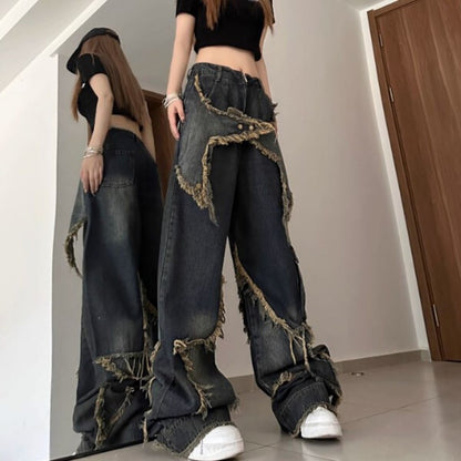 Pants/スターモチーフワイドデニムパンツ ST/No.27771