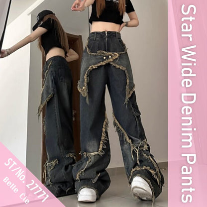 Pants/スターモチーフワイドデニムパンツ ST/No.27771