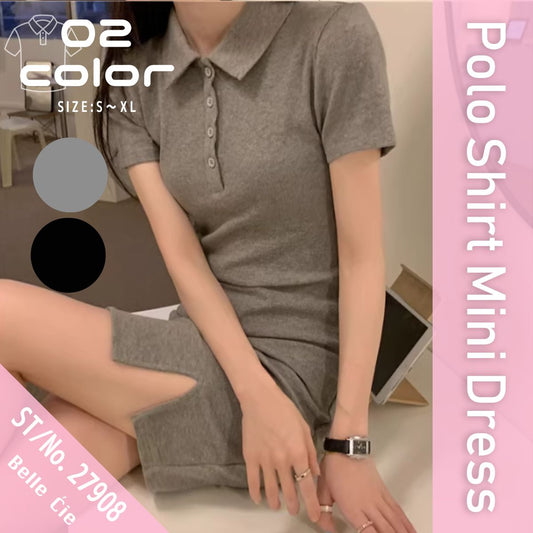 Dress/ポロシャツ風ミニワンピース ST/No.27908