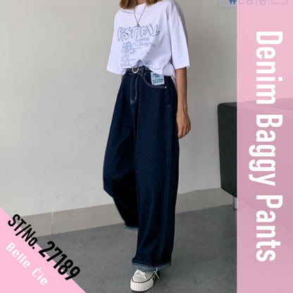 Pants/ワンウォッシュデニムバギーパンツ ST/No.27189